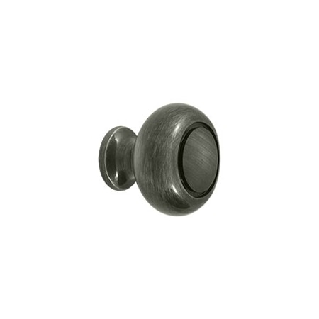 Deltana KR119U15A Round Groove Knob Antique Nickel, 10PK KR119U15A-XCP10